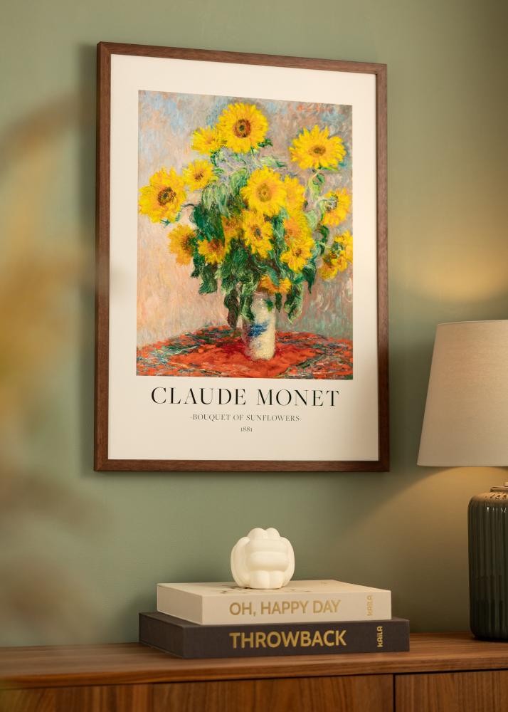 Rėmas Hermes Teak 60x90 cm - Paspartu Baltas 50x75 cm