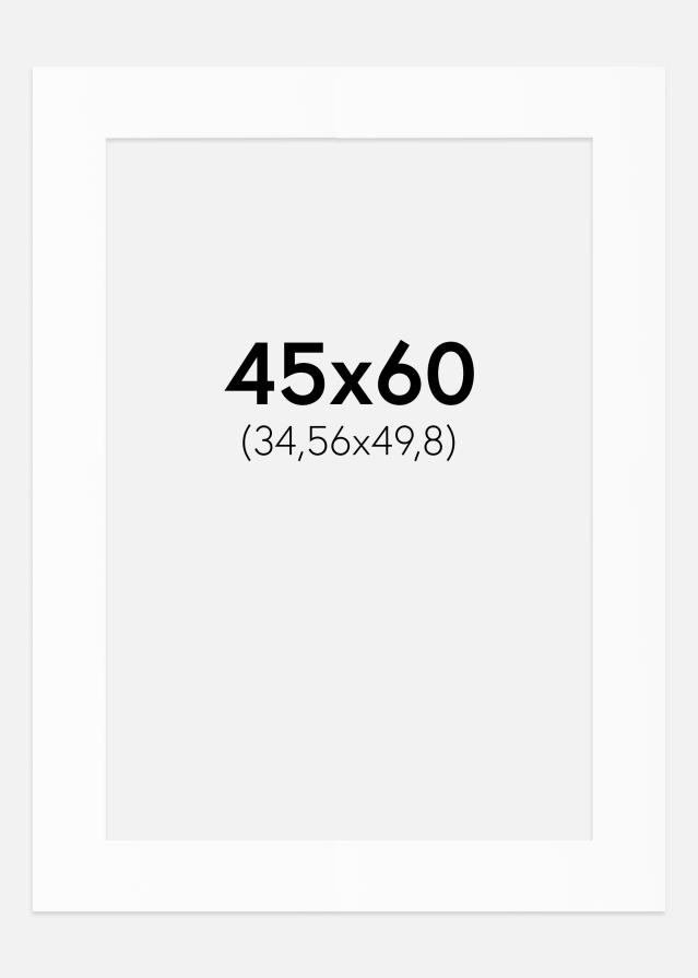 Paspartu Baltas Standartas (Balta Šerdis) 45x60 cm (34,56x49,8)