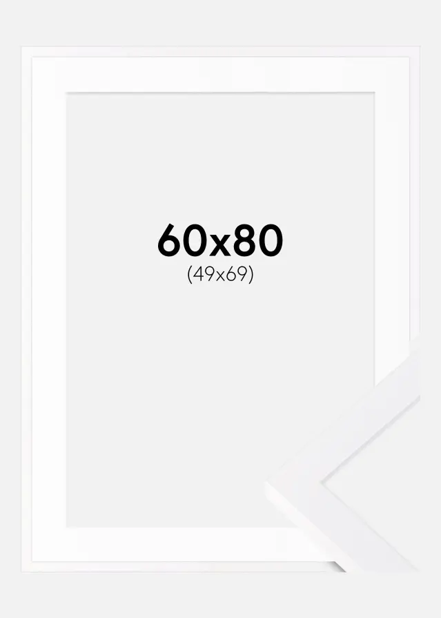 Rėmas Selection Baltas 60x80 cm - Paspartu Baltas 50x70 cm
