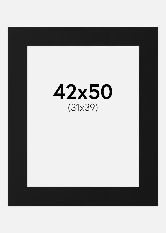 Paspartu Juodas Standartas (Balta Šerdis) 42x50 cm (31x39)
