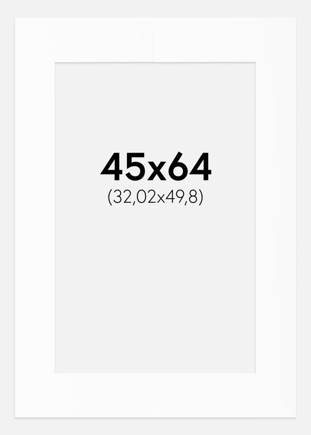 Paspartu Baltas Standartas (Balta Šerdis) 45x64 cm (32,02x49,8)