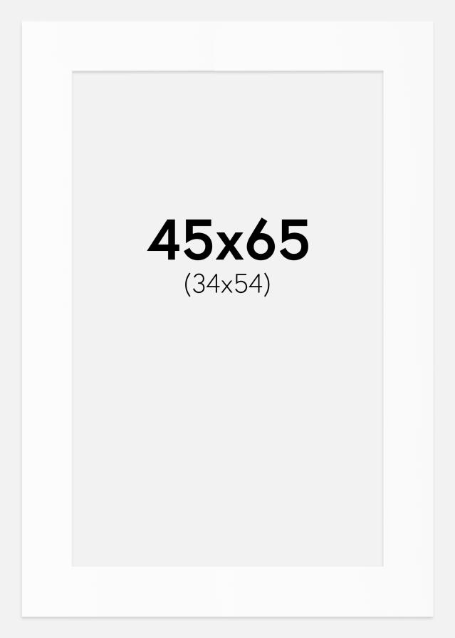 Paspartu Baltas Standartas (Balta Šerdis) 45x65 cm (34x54)