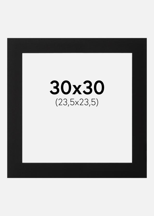 Paspartu Juodas Juoda šerdis 30x30 cm (23,5x23,5)