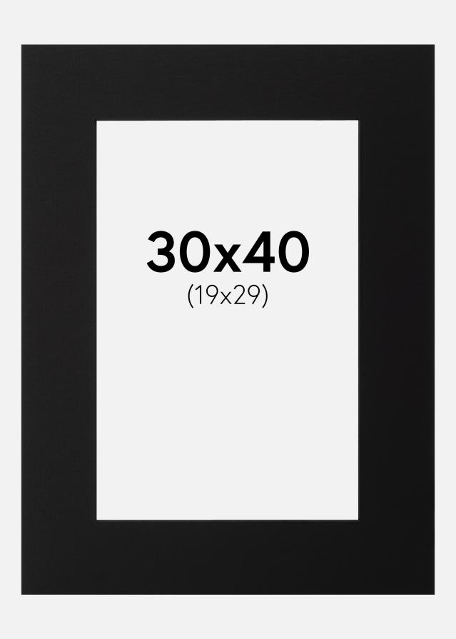 Paspartu Juodas Juoda šerdis 30x40 cm (19x29)