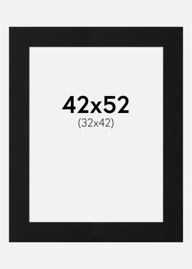 Paspartu Juodas Standartas (Balta Šerdis) 42x52 cm (32x42)