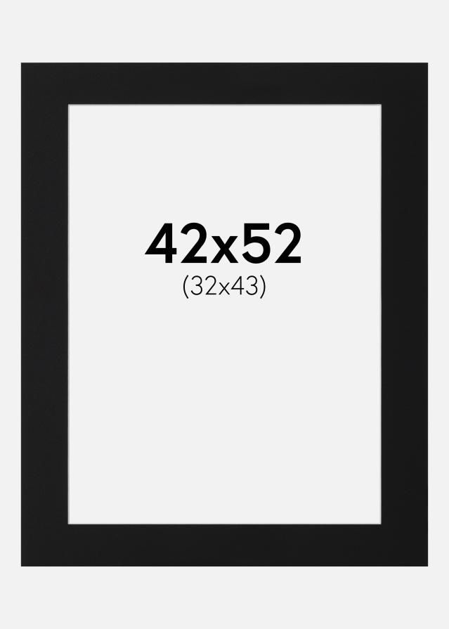 Paspartu Juodas Standartas (Balta Šerdis) 42x52 cm (32x43)