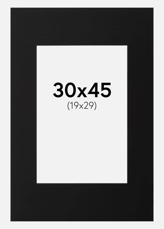 Paspartu Juodas Juoda šerdis 30x45 cm (19x29)