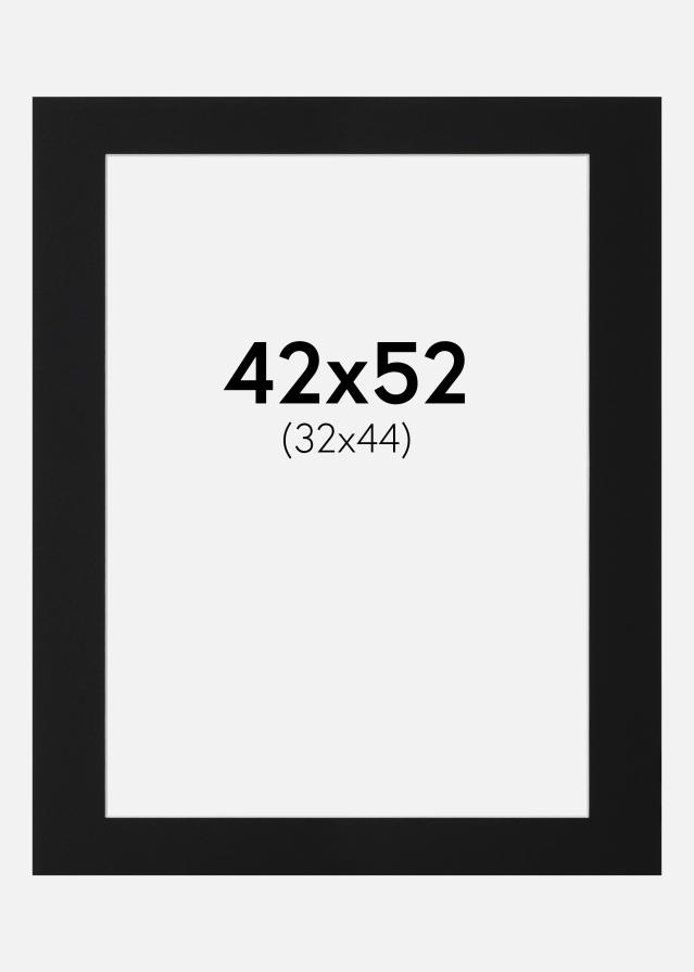 Paspartu Juodas Standartas (Balta Šerdis) 42x52 cm (32x44)