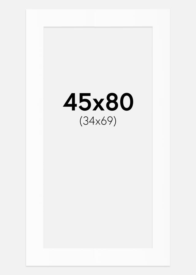 Paspartu Baltas Standartas (Balta Šerdis) 45x80 cm (34x69)