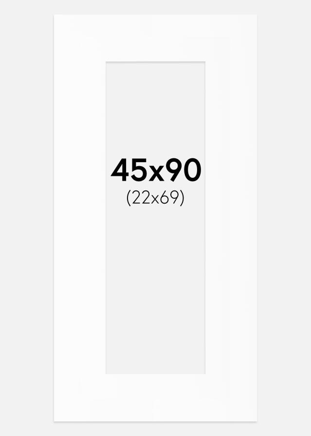 Paspartu Baltas Standartas (Balta Šerdis) 45x90 cm (22x69)