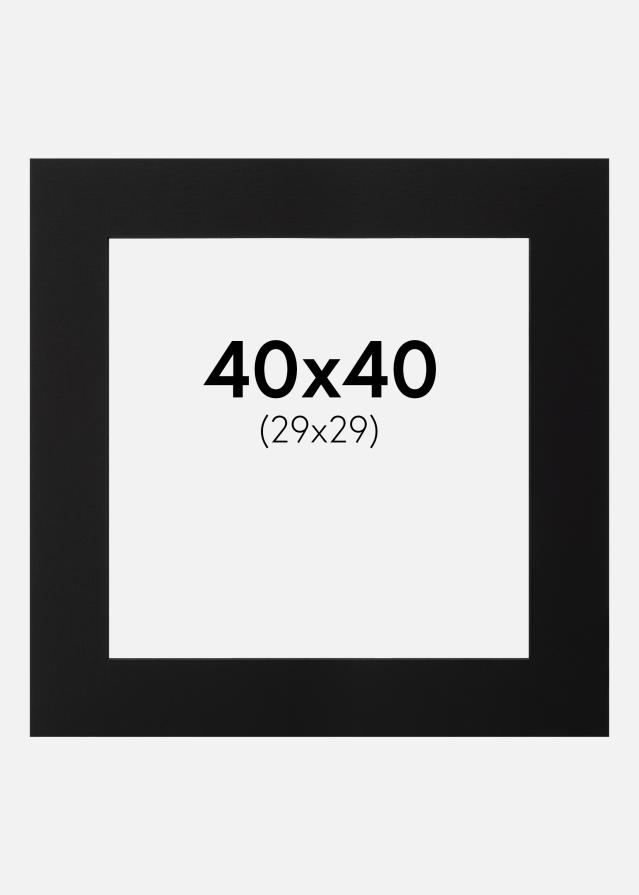 Paspartu Juodas Juoda šerdis 40x40 cm (29x29)