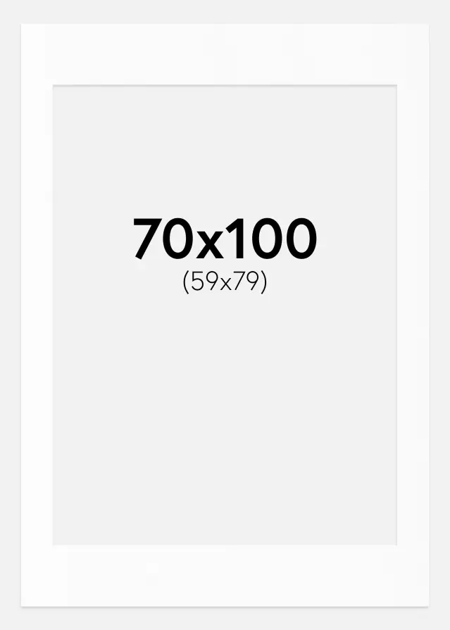 Paspartu Canson Baltas Balta šerdis 70x100 cm (59x79)