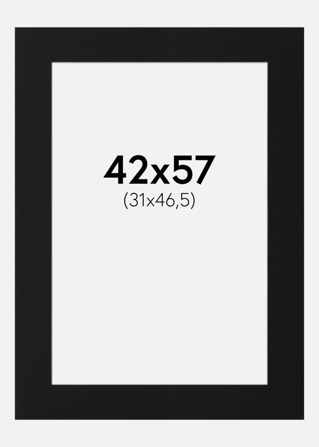 Paspartu Juodas Standartas (Balta Šerdis) 42x57 cm (31x46,5)