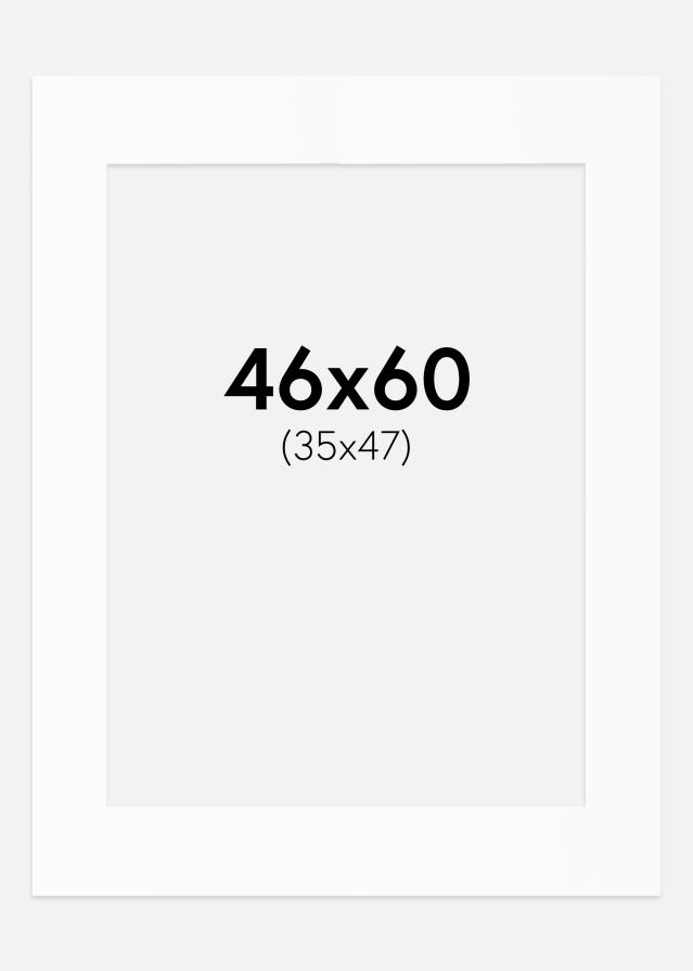 Paspartu Baltas Standartas (Balta Šerdis) 46x60 cm (35x47)