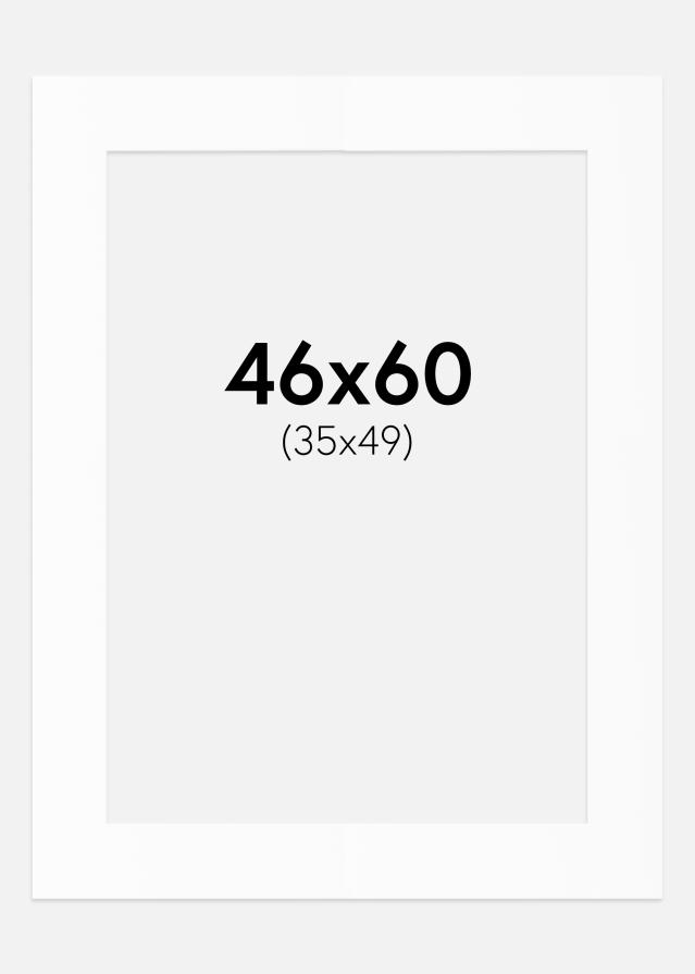 Paspartu Baltas Standartas (Balta Šerdis) 46x60 cm (35x49)