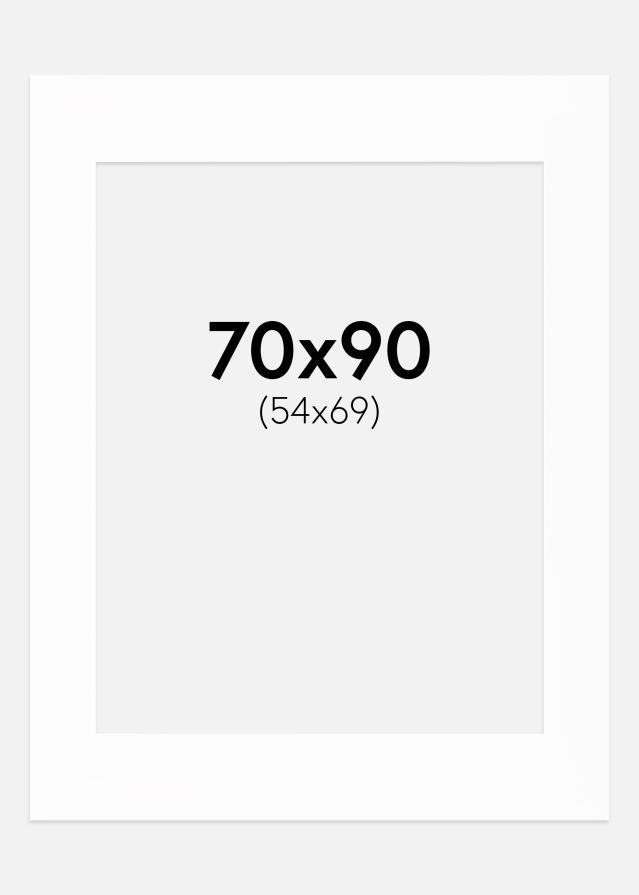 Paspartu Baltas Balta šerdis 70x90 cm (54x69)