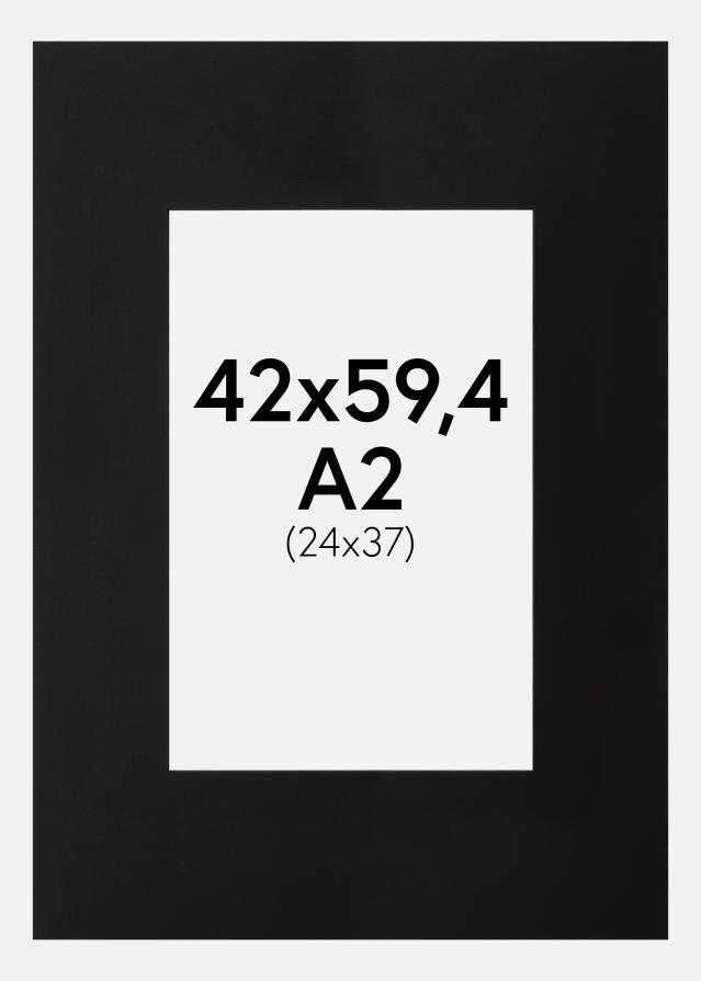 Paspartu Juodas Juoda šerdis 42x59 cm (24x37)