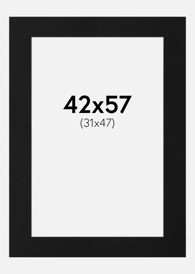 Paspartu Juodas Standartas (Balta Šerdis) 42x57 cm (31x47)