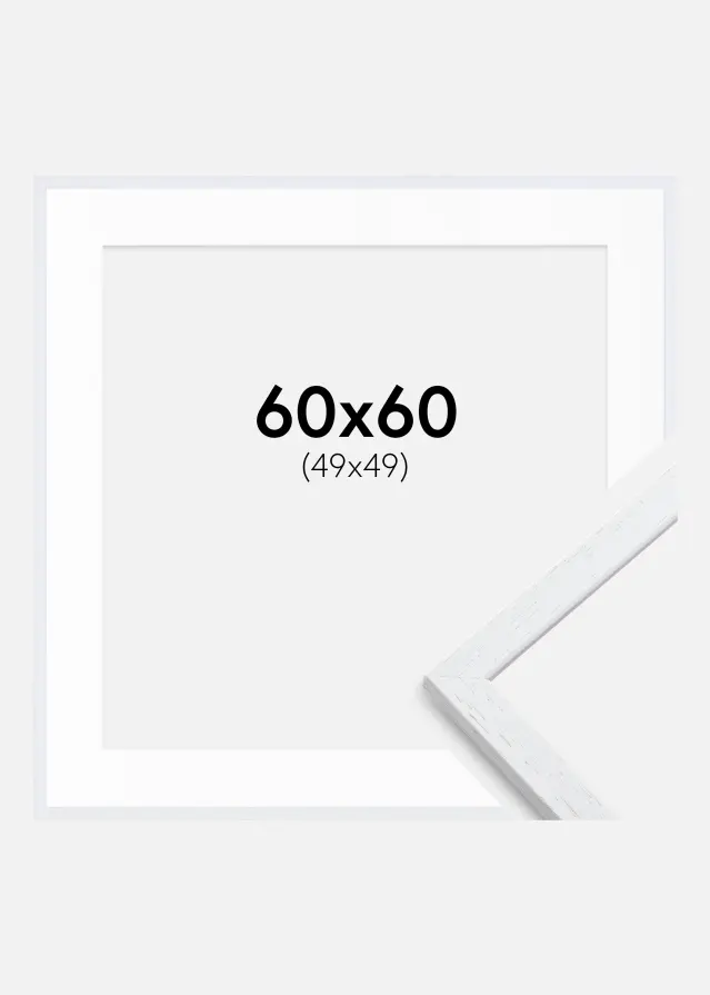 Rėmas Edsbyn Warm White 60x60 cm - Paspartu Baltas 50x50 cm