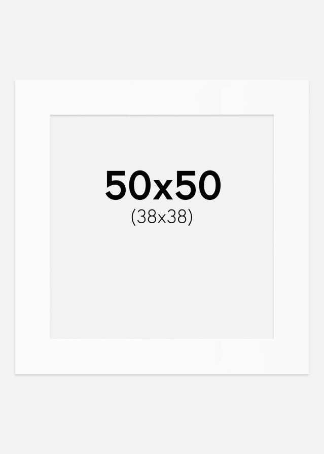 Paspartu Baltas Standartas (Balta Šerdis) 50x50 cm (38x38)