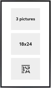 Edsbyn Koliažo rėmelis XIX Juodas - 3 Paveikslėliai (18x24 cm)