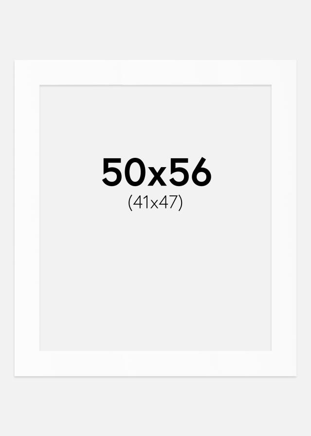 Paspartu Baltas Standartas (Balta Šerdis) 50x56 cm (41x47)