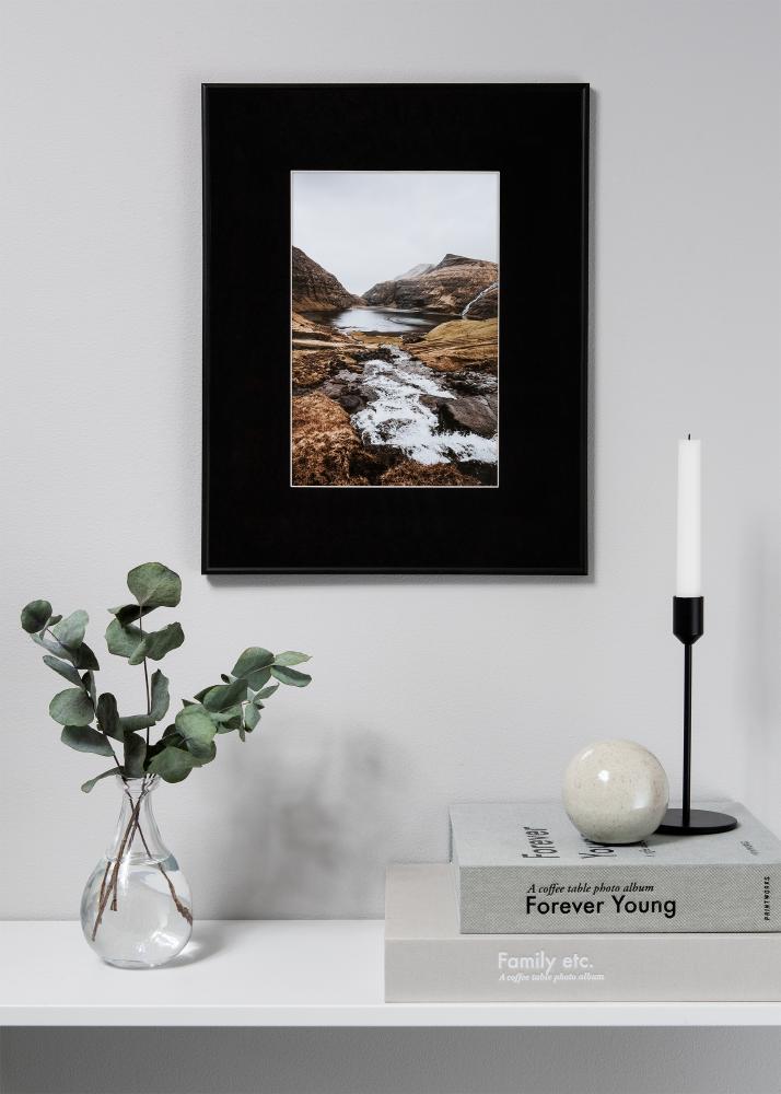 Paspartu XL Juodas Balta šerdis 60x80 cm (41x58,4 - A2)