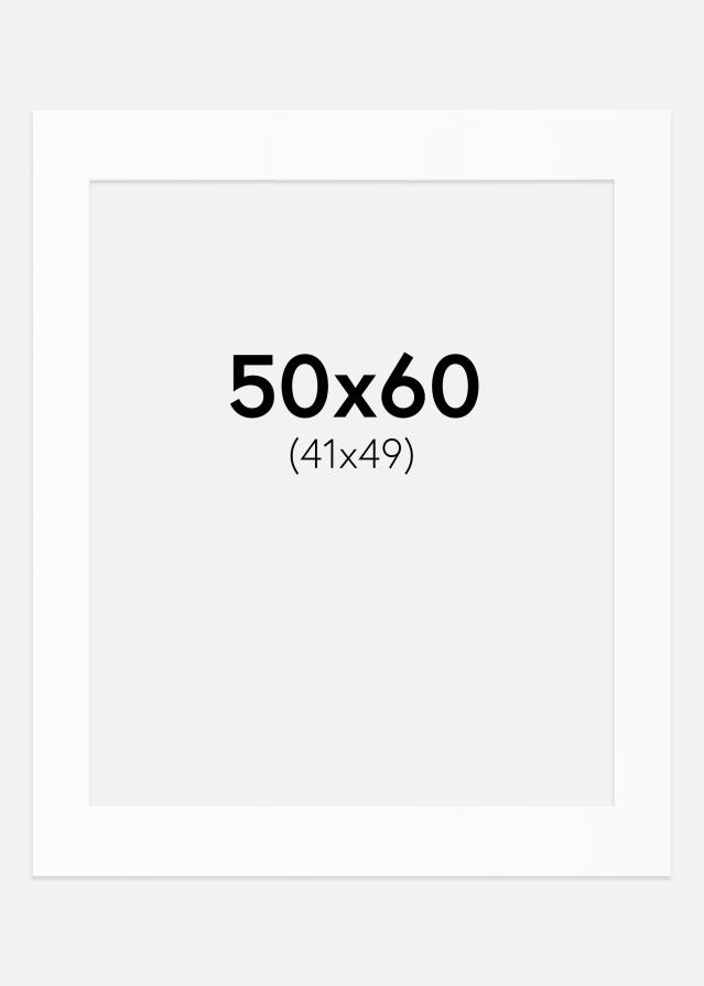 Paspartu Baltas Standartas (Balta Šerdis) 50x60 cm (41x49)