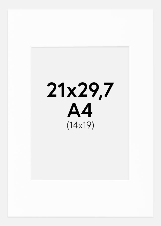 Paspartu Canson Baltas Balta šerdis A4 21x29,7 cm (14x19,5)