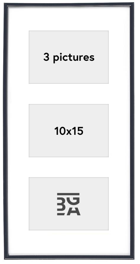 Galeria Koliažo rėmelis Juodas - 3 Paveikslėliai (10x15 cm)