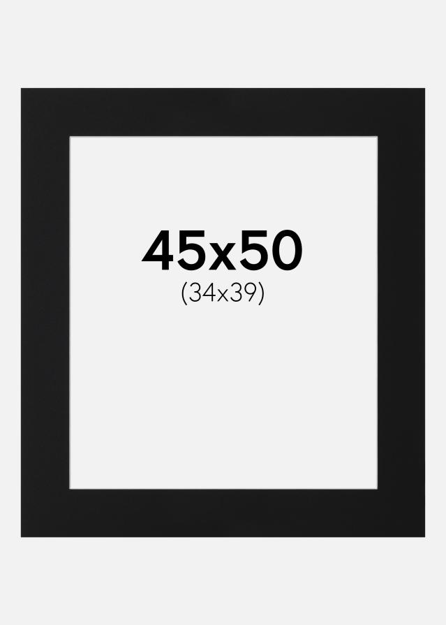 Paspartu Juodas Standartas (Balta Šerdis) 45x50 cm (34x39)