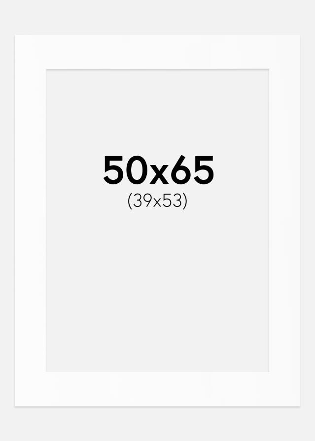 Paspartu Baltas Standartas (Balta Šerdis) 50x65 cm (39x53)