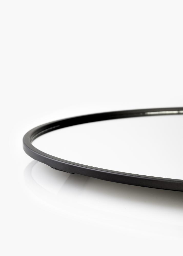 KAILA Apvalus Veidrodis su lentyna - Juodas 35x55 cm