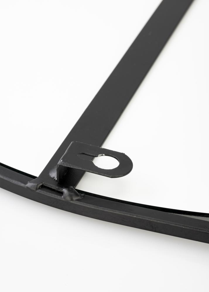 KAILA Apvalus Veidrodis su lentyna - Juodas 35x55 cm