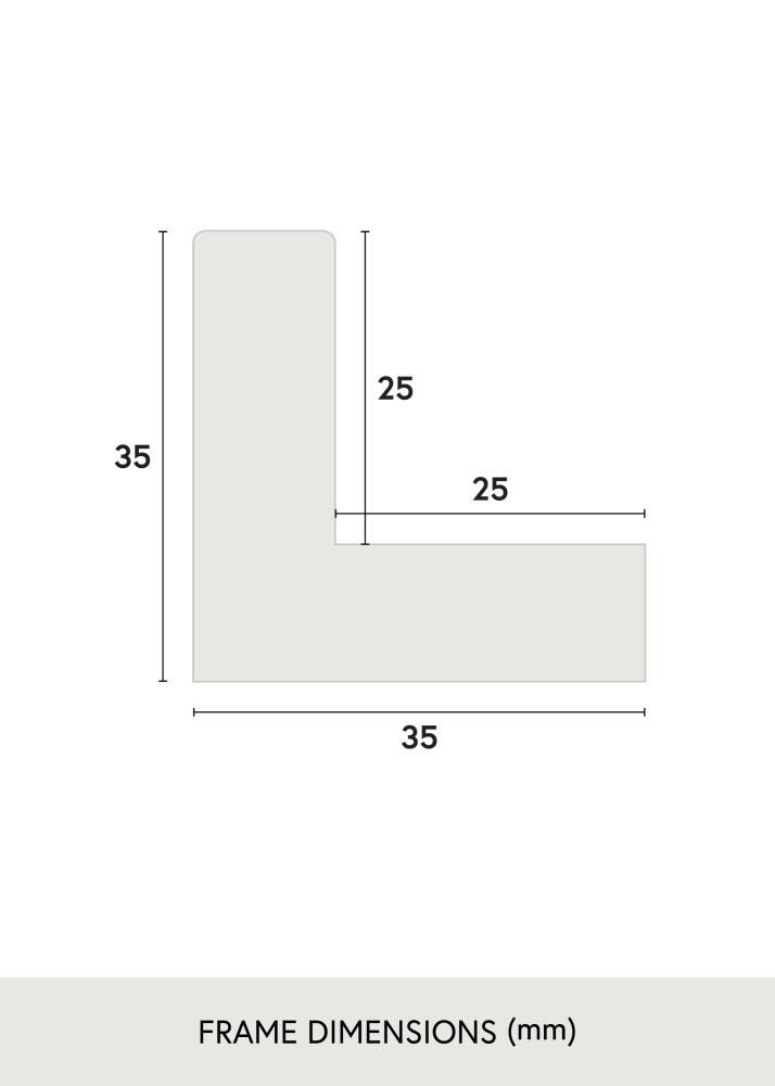 Rėmas Sussex Akrilo stiklas Juoda/Auksinė 30x30 cm