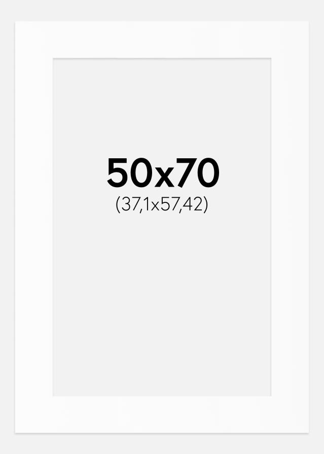 Paspartu Baltas Standartas (Balta Šerdis) 50x70 cm (37,1x57,42)