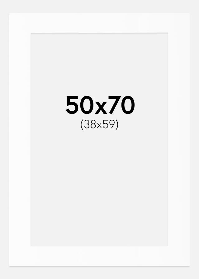 Paspartu Baltas Standartas (Balta Šerdis) 50x70 cm (38x59)
