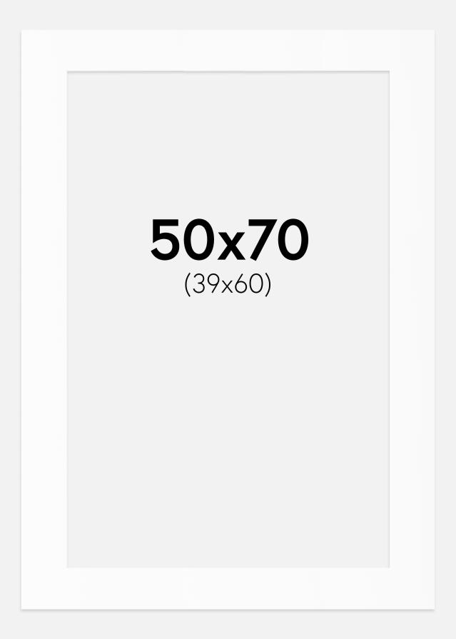 Paspartu Baltas Standartas (Balta Šerdis) 50x70 cm (39x60)