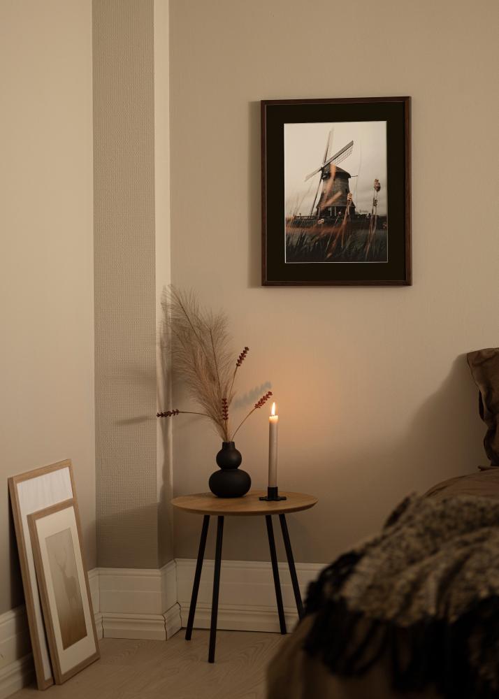 Rėmas E-Line Riešutas 30x40 cm - Paspartu Juodas 21x29,7 cm (A4)