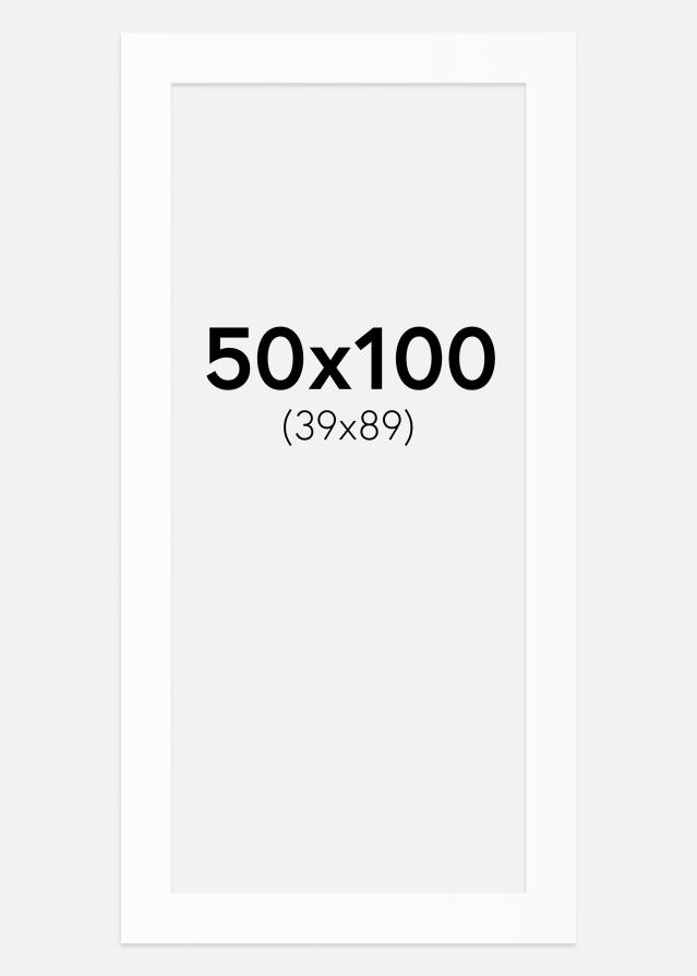 Paspartu Baltas Standartas (Balta Šerdis) 50x100 cm (39x89)