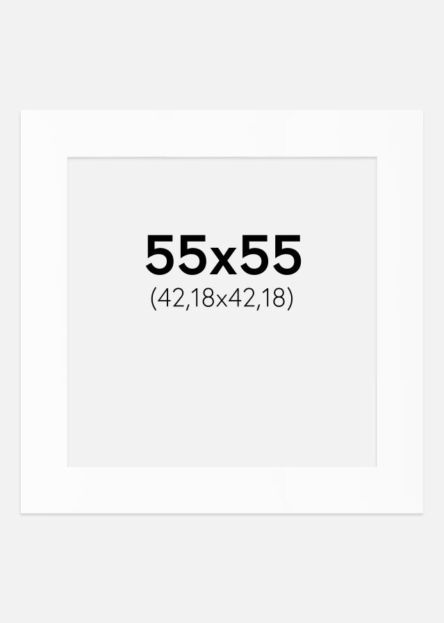 Paspartu Baltas Standartas (Balta Šerdis) 55x55 cm (42,18x42,18)
