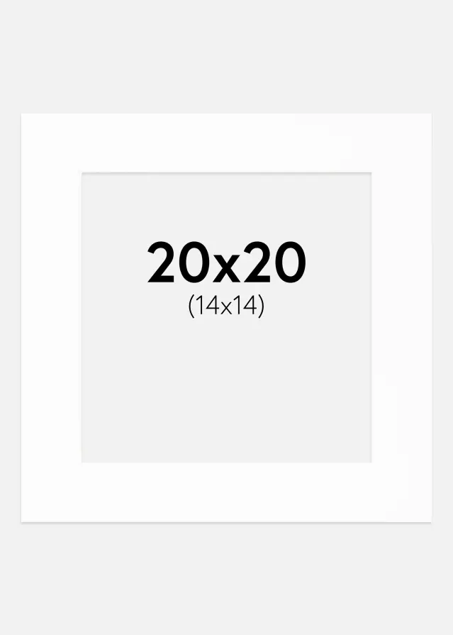 Paspartu Canson Baltas Balta šerdis 20x20 cm (14x14)