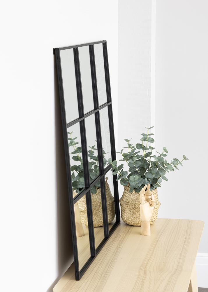 KAILA Veidrodis Squares - Juodas 90x90 cm