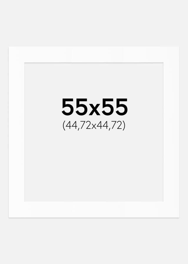 Paspartu Baltas Standartas (Balta Šerdis) 55x55 cm (44,72x44,72)