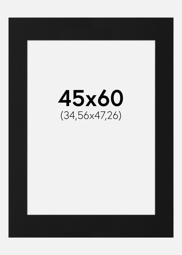 Paspartu Juodas Standartas (Balta Šerdis) 45x60 cm (34,56x47,26)