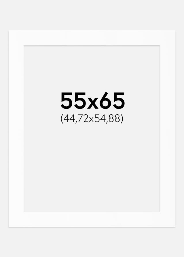 Paspartu Baltas Standartas (Balta Šerdis) 55x65 cm (44,72x54,88)