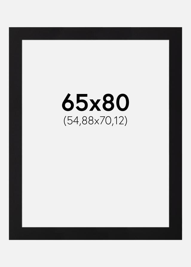 Paspartu Juodas Standartas Balta šerdis 65x80 cm (54,88x70,12)