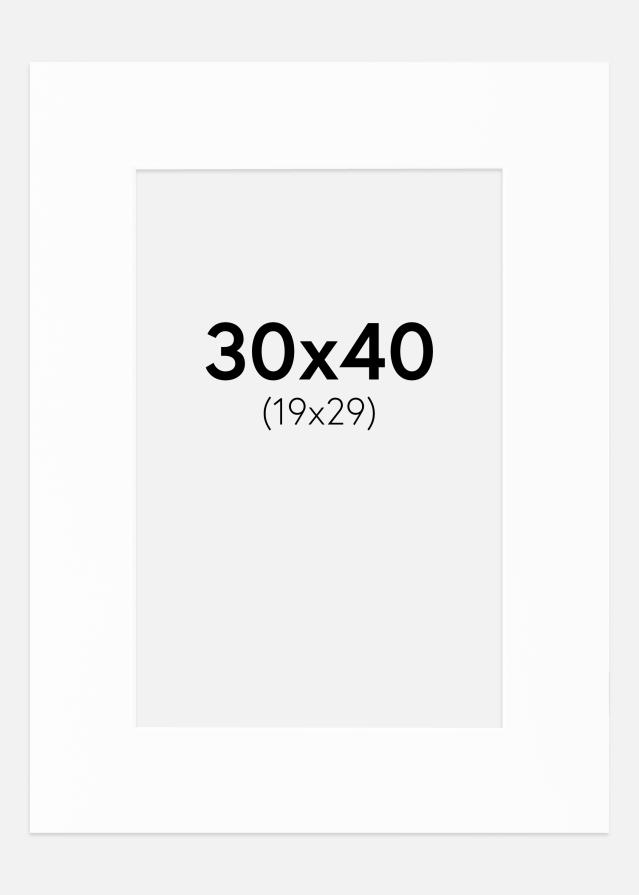 Paspartu Canson Baltas Balta šerdis 30x40 cm (19x29)