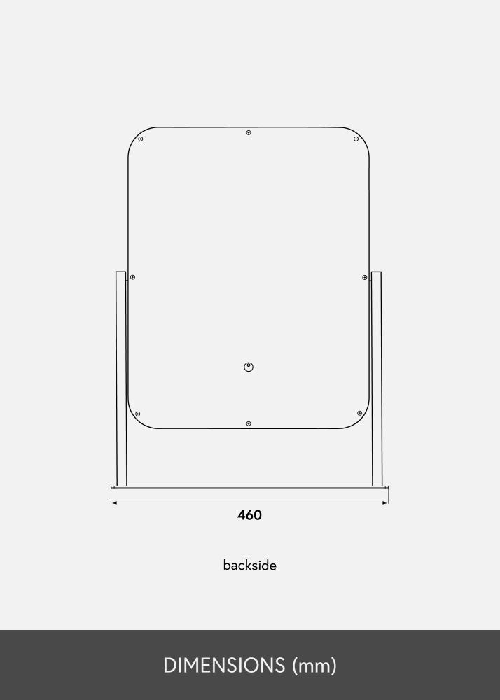 KAILA Kosmetinis veidrodis III Baltas - 45x60 cm