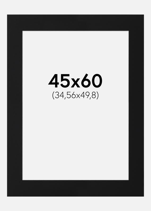 Paspartu Juodas Standartas (Balta Šerdis) 45x60 cm (34,56x49,8)